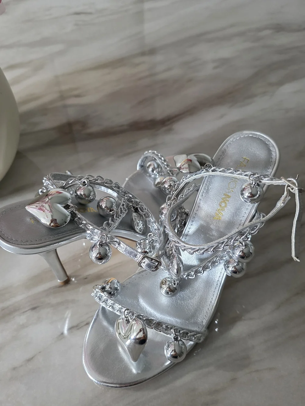 Fashion Nova shiny silver